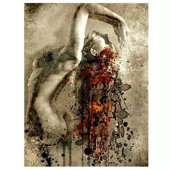 Полный квадратный круглый 5D DIY алмазная живопись сексуальная женщина Алмазная вышивка стразами абстрактное искусство мозаика картина по номерам DF35 Full Round 20x25CM