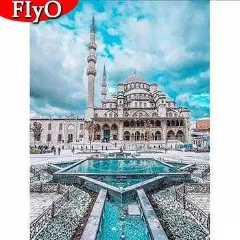 Полный квадратный круглый алмаз картина церковь ремесла вышивка крестиком Алмазная вышивка пейзаж рукоделие подарок ручной работы Full Round (20X30CM)