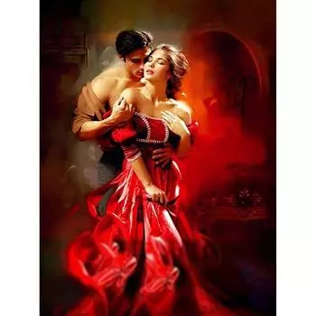 Полный квадратный/круглый алмаз картина вышивка крестиком любители танцев горный хрусталь мозаика Алмазная вышивка декоративный подарок Full Round 20x25CM