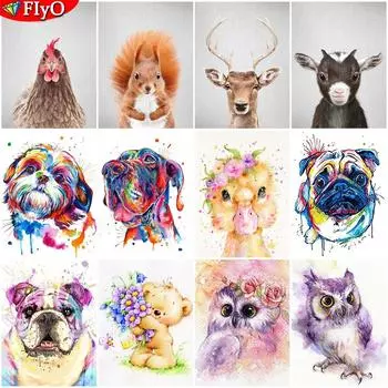 Полный квадратный/круглый алмаз картина животное 5D DIY Алмазная вышивка крестиком стразы мозаичное украшение Full Round 20X30CM красный
