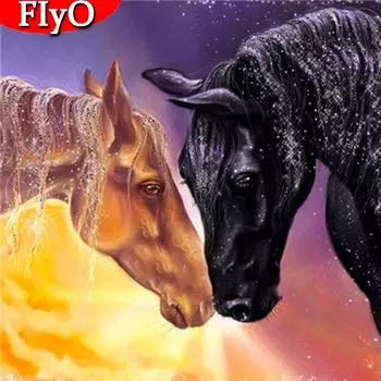 Полный квадратный/круглый алмазная живопись лошадь новая Алмазная вышивка мозаика животное горный хрусталь изображение Full Round 30x30CM