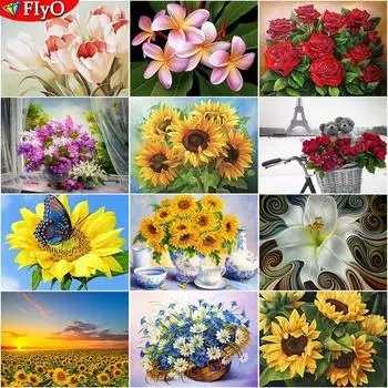 Полный квадратный/круглый дрель 5D DIY Алмазная картина Розы Цветы Алмазная вышивка Крестом Домашний Декор Подарок Full Round 20X30CM красный