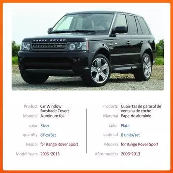Полный магнитный солнцезащитный козырек для Land Rover Range Rover Sport L320 2006~2013, шторка на лобовое стекло, люк на крыше, аксессуары