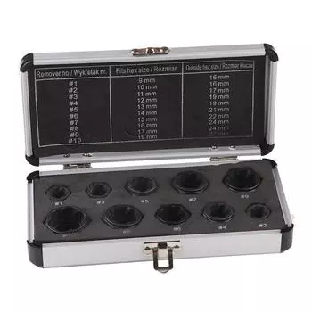 Полный набор для извлечения болтов и гаек, ржавый торцевой ключ для автомобиля, 10 шт./набор