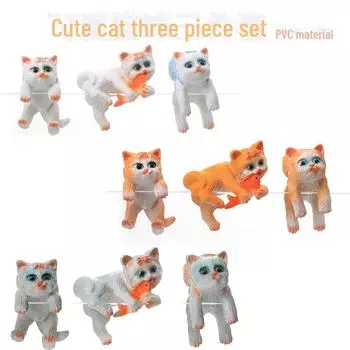 Полный набор для украшения аквариума с милыми украшениями в виде кошек для аквариумов и домашнего садоводства paper box серый