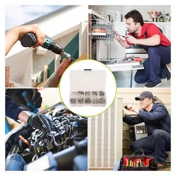 Полный набор из 660 стальных винтов, шайб и крепежей, винтов M2, гаек и шайб, набор для проектов по изготовлению оборудования