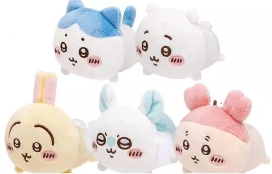 полный набор мягких игрушек Hachiware Rabbit Used Bookstore Momonga Gacha Capsule Toy Мягкая игрушка [Растянутая 5] Chikawa