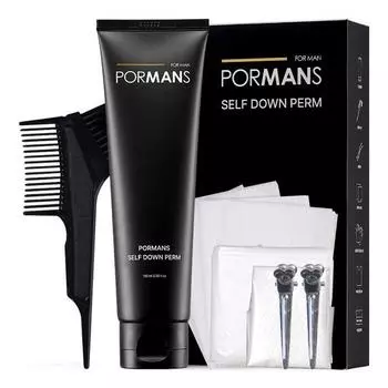 Полный набор средств для химической завивки для мужчин Easy Self Down Perm Medicine, 1 комплект, лучшие мужские средства для волос в Корее