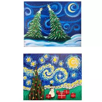 Полный набор сверл для алмазной живописи, YEESAM ART Рождественская елка Аврора Звездное небо 5D DIY Diamond Art