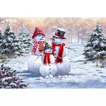 Полный набор сверл для алмазной живописи, YEESAM ART Ice World, Рождественский снеговик, 5D DIY Diamond Art