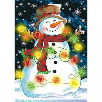Полный набор сверл для алмазной живописи, YEESAM ART 5D Зимний снеговик Снежная сцена DIY Diamond Art