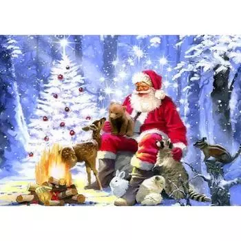 Полный набор сверл для алмазной живописи, YEESAM ART Ice World, Рождественский снеговик, 5D DIY Diamond Art