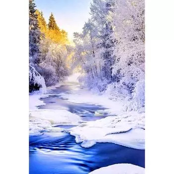 Полный набор сверл для алмазной живописи, YEESAM ART Ice World, Рождественский снеговик, 5D DIY Diamond Art