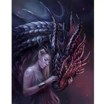 Полная круглая дрель 5D DIY Алмазная картина 3D Вышивка крестом 5D Декор Подарок 20X30CM