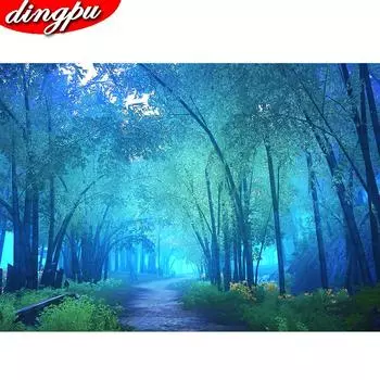 Полная круглая дрель 5D алмазная картина пейзаж алмазная вышивка Аврора вышивка крестом мозаика горный хрусталь искусство домашний декор 20X30CM