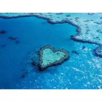 Полная круглая дрель 5D DIY Алмазная вышивка Любовь в море Алмазная картина Вышивка крестом Стразы 20X30CM