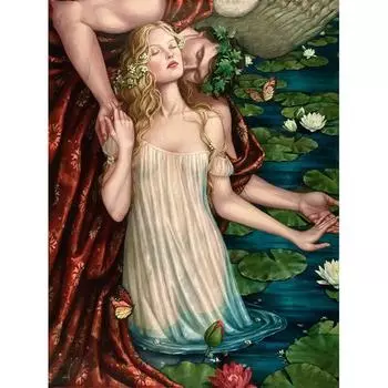 Полная круглая дрель DIY Алмазная вышивка Сладкий поцелуй Пара Алмазная картина Вышивка крестом Стразы 20X30CM