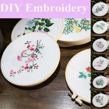 Полный спектр вышивки крестиком на ткани для вышивки с цветочным комплектом