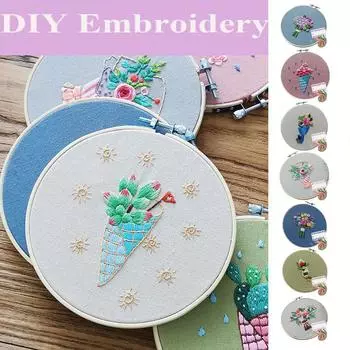 Полный спектр вышивки крестиком на ткани для вышивки с цветочным комплектом разноцветный