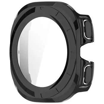 Полный защитный чехол для ПК для Samsung Galaxy Watch Ultra 47 мм, защитное покрытие для экрана, жесткий чехол, чехлы из закаленного стекла, пленка, прозрачный чёрный