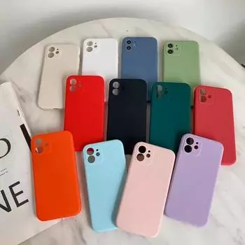 Полный защитный чехол из мягкого жидкого силикона для телефона, задняя крышка для iphone 13 12 11 Pro Max Xiaomi Redmi 8 8A 9 9A 10 10C 9T 9AT Note 10 10s 11s 9 iphone 7 / 8 фиолетовый