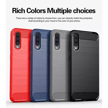 Полный защитный мягкий чехол для телефона Samsung A50 Galaxy A50s, противоударный силиконовый чехол для Galaxy A30s A30 S, чехлы из углеродного волокна Samsung A30S чёрный