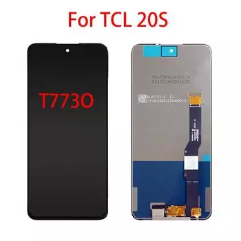 Полный ЖК-экран для TCL 20S T773O, ЖК-дисплей, дигитайзер сенсорного экрана, полная замена в сборе чёрный