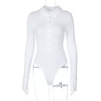 Polo Fashion Ins Long Sleeves One-Piece Velvet Hoodie White S