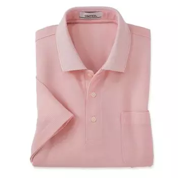 polo made in pyramid for spring and walking [UNITED] Men s short-sleeved shirt, Japan, pique, washable, summer, (L, pink) розовый