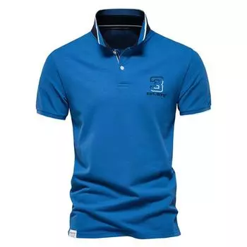 Мужская футболка поло с коротким рукавом, весна-лето, новый хлопок с логотипом, высококачественная мужская рубашка поло, хлопок L