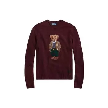 Polo Ralph Lauren Animal Pattern Длинный рукав свитер мужской свитер Коричневый 710918804-001 XL