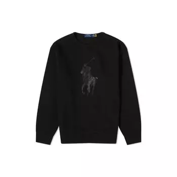 Polo Ralph Lauren Animal Print Crew Neck Casual Sweatshirt Men sweatshirt Black 710920221-001 S