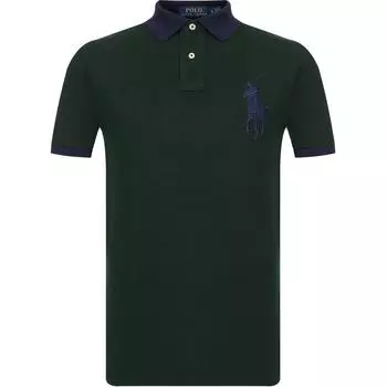 Polo Ralph Lauren Big Pony вышитая рубашка поло прямого кроя с коротким рукавом для мужчин, зеленая 710752866-005 S