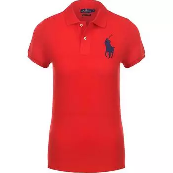 Polo Ralph Lauren Big Pony вышитая рубашка поло Slim Fit с коротким рукавом женские топы 211505656-004 XS