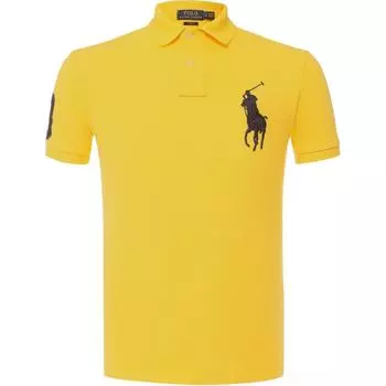 Polo Ralph Lauren Big Pony вышитая рубашка поло Slim Fit с коротким рукавом и прямыми штанинами мужская рубашка поло желтый 710781433-009 XL