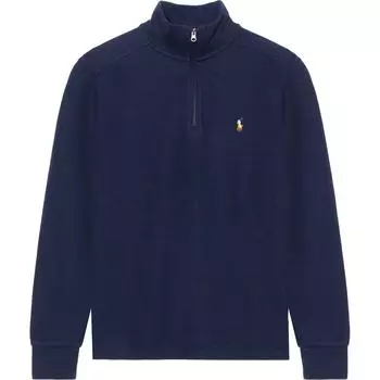 Polo Ralph Lauren Boys Solid Logo Вышитый полумолния свитер с длинным рукавом Детская толстовка Темно-синяя 323886908-001 L