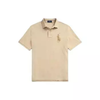 Polo Ralph Lauren Classic Fit Big Pony Mesh Polo Shirt Men Polo Shirts Khaki MNPOKNI1N822-752 XL