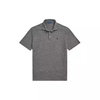 Polo Ralph Lauren Classic Fit Cotton-Line Mesh Solid Color Badge Embroidered Polo Shirt Men Polo Shirts Grey MNPOKNI1N822687 XL