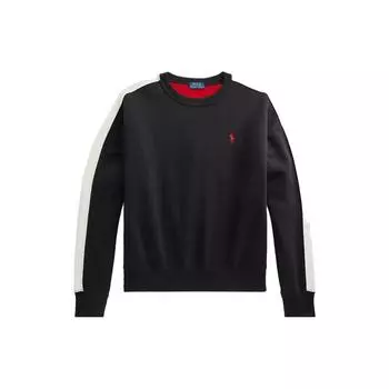 Polo Ralph Lauren Color Block Crew Neck Casual Pullover Толстовка Женская толстовка Черная 211886886-001 M