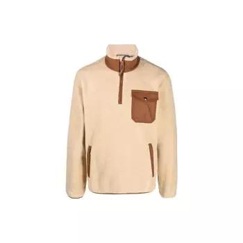Polo Ralph Lauren Color Block High Neck Half Zip Long Sleeve Hoody Hoody Men Hoody Khaki 710890867-001 M