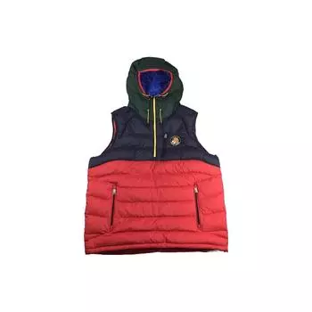 Polo Ralph Lauren Color Block Hooded Half Zip без рукавов Casual Down Jacket Men Upperwear Multicolor 710718705-001 XXL