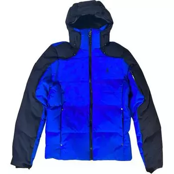 Polo Ralph Lauren Color Block Hooded Zop Up Short Sleeve Down Jacket Men topwear Black Blue 710922303-001