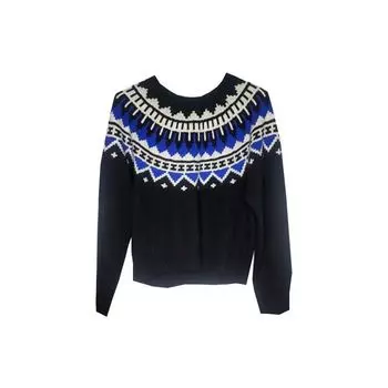 Polo Ralph Lauren Color Block Pattern Crew Neck Casual Long Sleeve Knit Sweeper Womens Sweeper Multicolor 211832745-001 XS