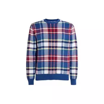 Polo Ralph Lauren Color Block Plaid Crow Neck Long Sleeve Knit Sweeper Men sweater Multicolor 710869965-001 XL