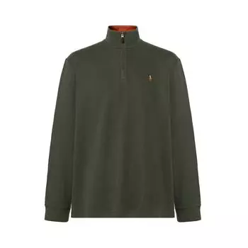 Polo Ralph Lauren Color Block свободный крой полумолния длинный рукав поло рубашка мужские топы зеленый MNPOKNI16822387 XXL