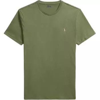 Polo Ralph Lauren Custom Slim Fit Хлопковая футболка с круглым вырезом и коротким рукавом Мужские топы Flower-Path-Green MNPOTSH1N822477-300 S