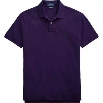 Polo Ralph Lauren Custom Slim Fit однотонная рубашка поло с вышивкой в виде маленького пони мужские рубашки поло темно-фиолетового цвета MNPOKNI1N820739-500 S