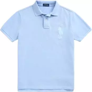 Polo Ralph Lauren Custom Slim Fit Однотонная хлопковая футболка-поло с коротким рукавом Мужские топы Синий MNPOKNI1N823379-400 S