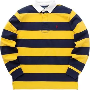 Polo Ralph Lauren Цветной блок Полосатый Логотип Вышитый Пуловер с Длинным Рукавом Мужские топы Желтый 710717116-042 M