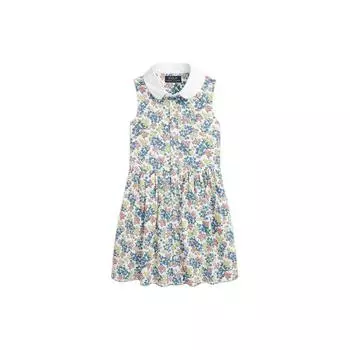 Polo Ralph Lauren Цветочный принт Платье миди без рукавов на пуговицах Детские платья Многоцветный CWPODRSR3D20829-999 XL